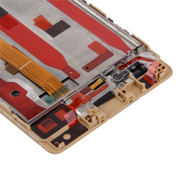 For Huawei P9 Grade C LCD Screen and Digitizer Assembly + Frame (without Logo) - Gold