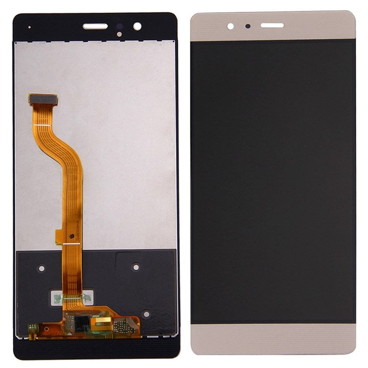 For Huawei P9 Grade C LCD Screen and Digitizer Assembly Replacement Part (without Logo) - Gold