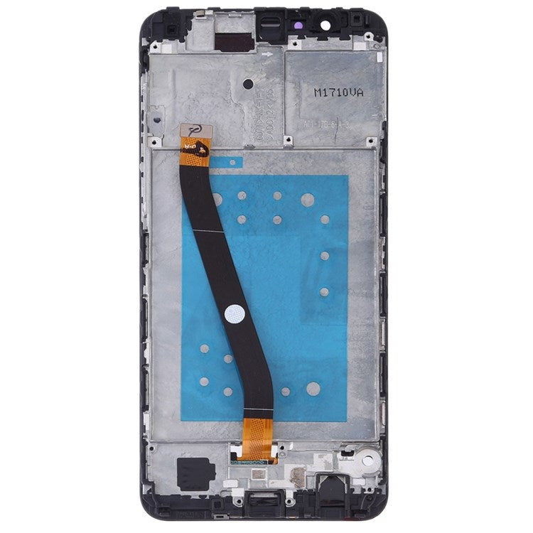 For Huawei Honor 7X Grade C LCD Screen and Digitizer Assembly + Frame Replacement Part (without Logo) - Black
