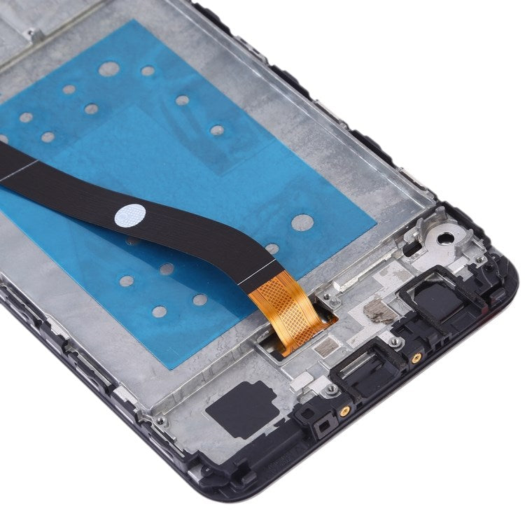 For Huawei Honor 7X Grade C LCD Screen and Digitizer Assembly + Frame Replacement Part (without Logo) - Black