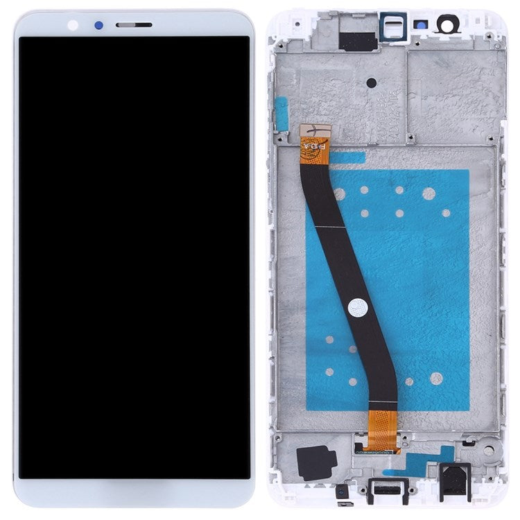 For Huawei Honor 7X Grade C LCD Screen and Digitizer Assembly + Frame Replacement Part (without Logo) - White
