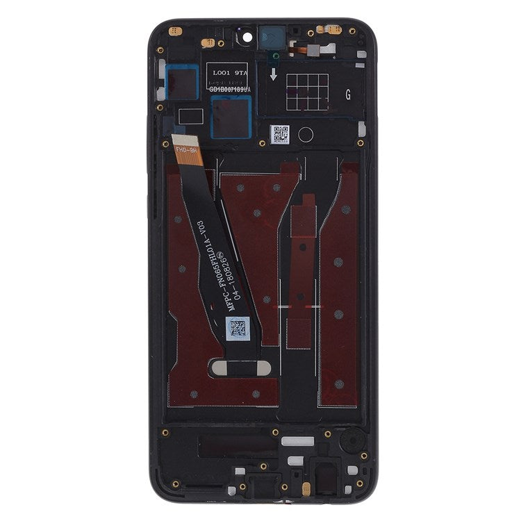 For Huawei Honor 8X Grade C LCD Screen and Digitizer Assembly + Frame Replacement Part (COG Technology) (without Logo) - Black
