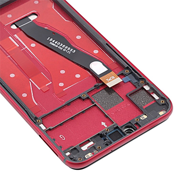 For Huawei Honor 8X Grade C LCD Screen and Digitizer Assembly + Frame Replacement Part (COG Technology) (without Logo) - Red