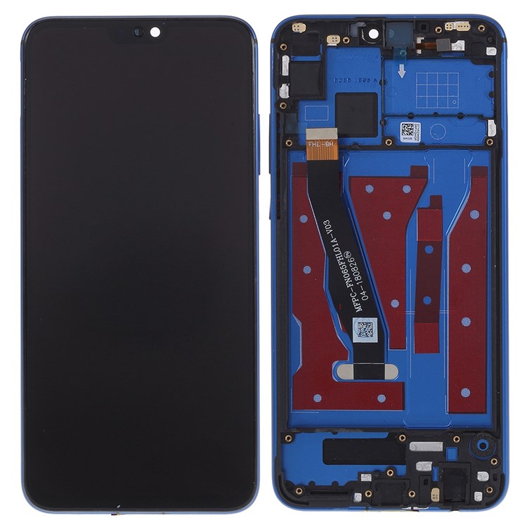 For Huawei Honor 8X Grade C LCD Screen and Digitizer Assembly + Frame Replacement Part (COG Technology) (without Logo) - Blue