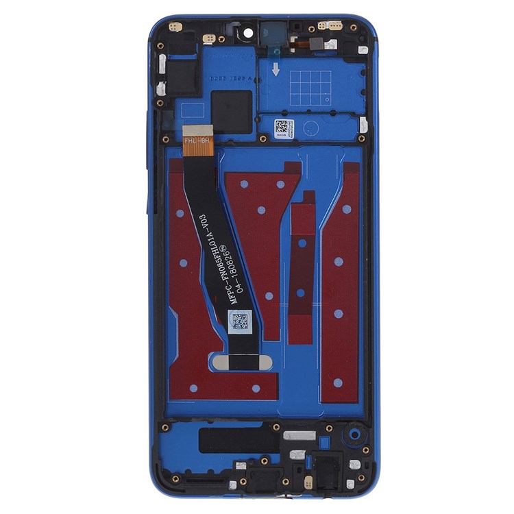 For Huawei Honor 8X Grade C LCD Screen and Digitizer Assembly + Frame Replacement Part (COG Technology) (without Logo) - Blue