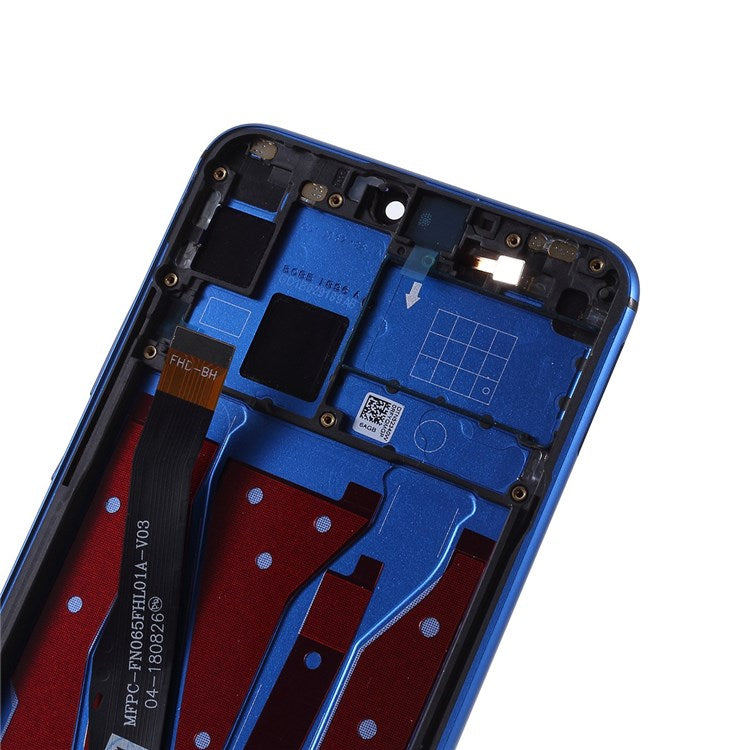 For Huawei Honor 8X Grade C LCD Screen and Digitizer Assembly + Frame Replacement Part (COG Technology) (without Logo) - Blue