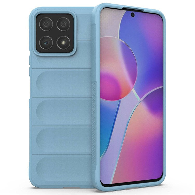 For Honor X8 4G / X30i Rugged Back Cover Anti-fall Protection Flexible TPU Phone Case - Baby Blue