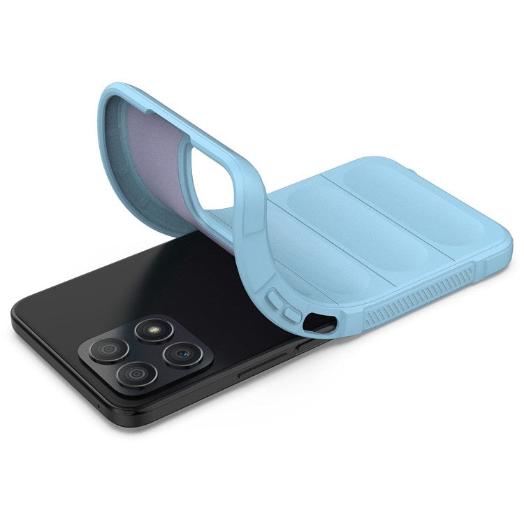 For Honor X8 4G / X30i Rugged Back Cover Anti-fall Protection Flexible TPU Phone Case - Baby Blue