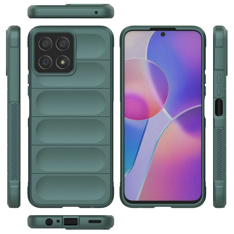 For Honor X8 4G / X30i Rugged Back Cover Anti-fall Protection Flexible TPU Phone Case - Green