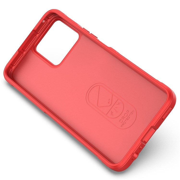 For Honor X8 4G / X30i Rugged Back Cover Anti-fall Protection Flexible TPU Phone Case - Red