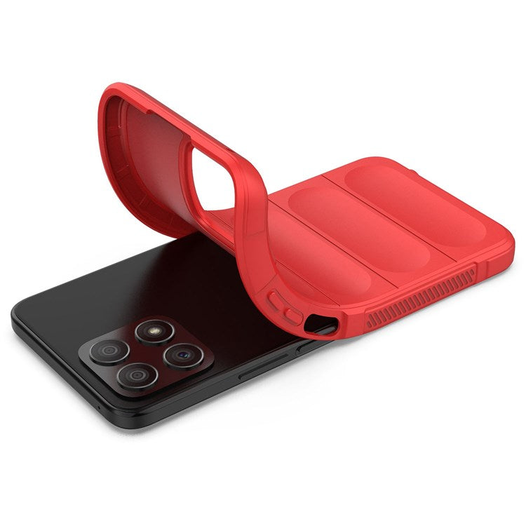 For Honor X8 4G / X30i Rugged Back Cover Anti-fall Protection Flexible TPU Phone Case - Red