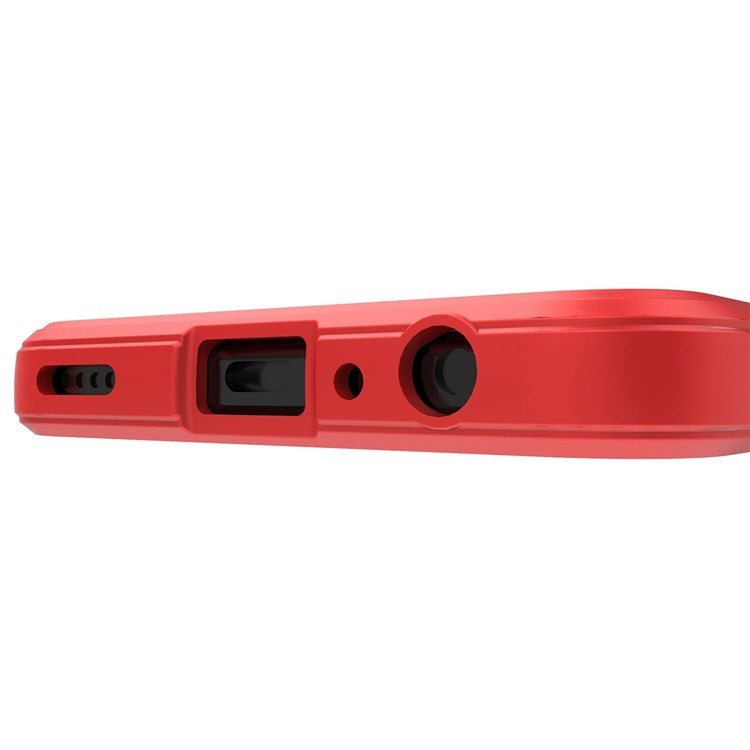 For Honor X8 4G / X30i Rugged Back Cover Anti-fall Protection Flexible TPU Phone Case - Red