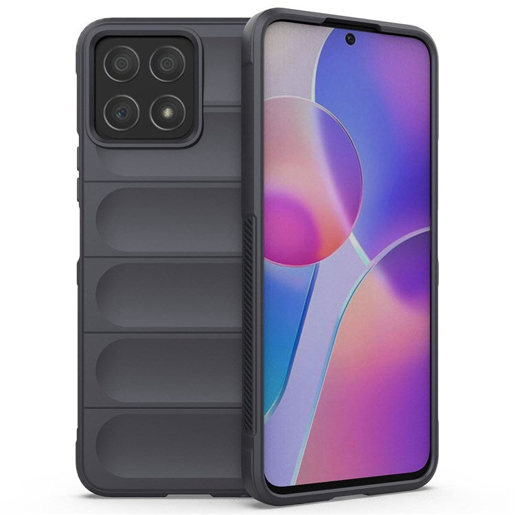 For Honor X8 4G / X30i Rugged Back Cover Anti-fall Protection Flexible TPU Phone Case - Dark Grey