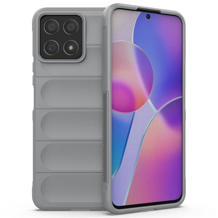 For Honor X8 4G / X30i Rugged Back Cover Anti-fall Protection Flexible TPU Phone Case - Light Grey