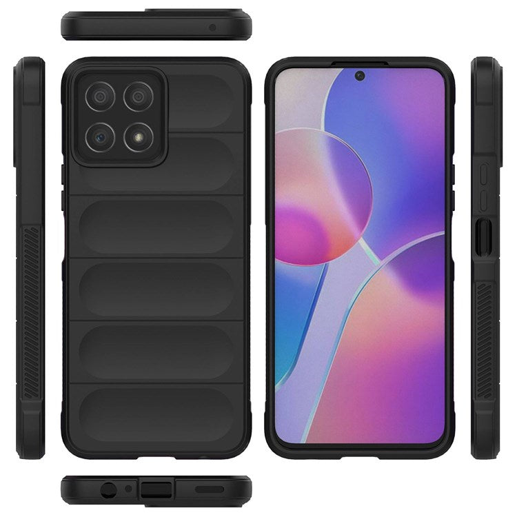For Honor X8 4G / X30i Rugged Back Cover Anti-fall Protection Flexible TPU Phone Case - Light Grey