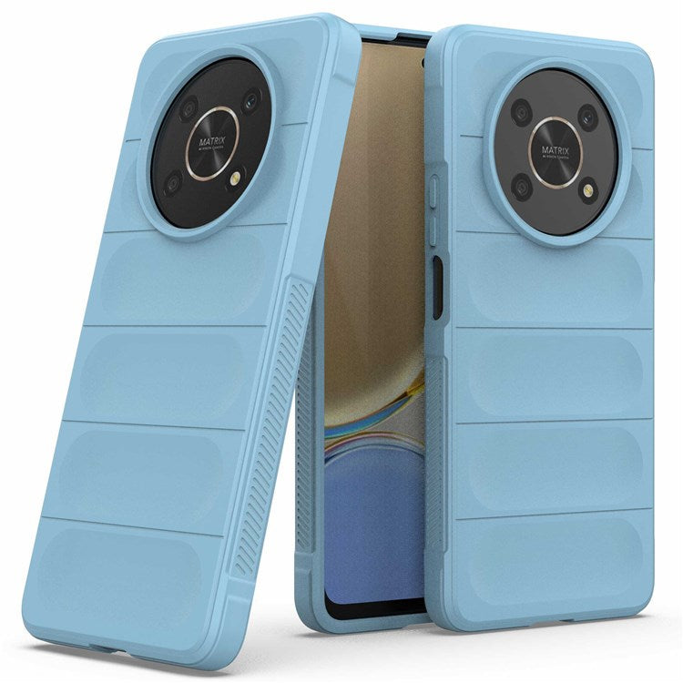 For Honor X30 5G  /  X9 4G / 5G Rugged Back Soft TPU Case Shockproof Mobile Phone Protective Cover - Baby Blue