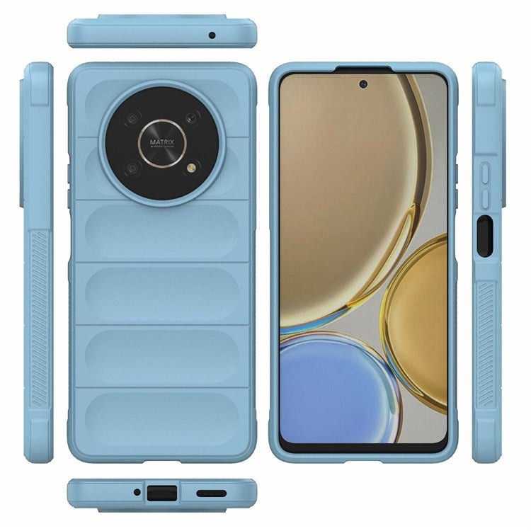 For Honor X30 5G  /  X9 4G / 5G Rugged Back Soft TPU Case Shockproof Mobile Phone Protective Cover - Baby Blue