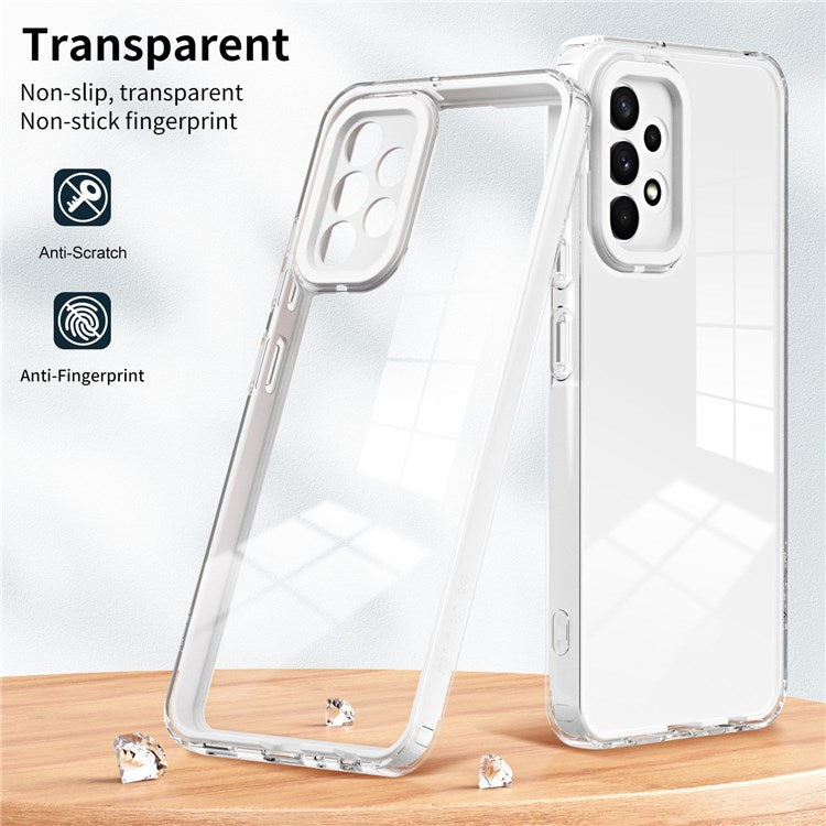 For Samsung Galaxy A33 5G Drop-proof TPU Phone Case Precise Cutouts Transparent Mobile Phone Protective Cover - White