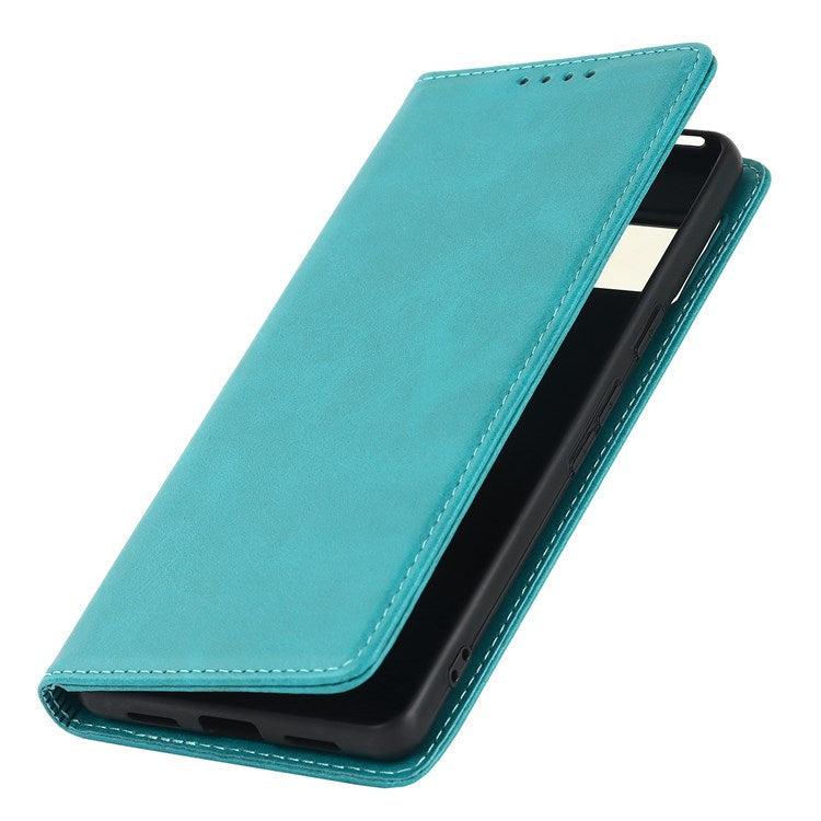 Textured PU Leather Case for Google Pixel 7 5G, Stand Wallet Design Auto Closing Magnetic Phone Cover - Sky Blue