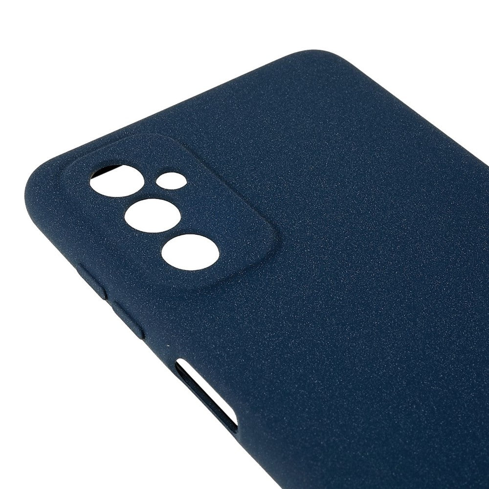 For Samsung Galaxy M23 5G / F23 5G Soft TPU Phone Case Double-Sided Matte Shockproof Back Cover - Dark Blue