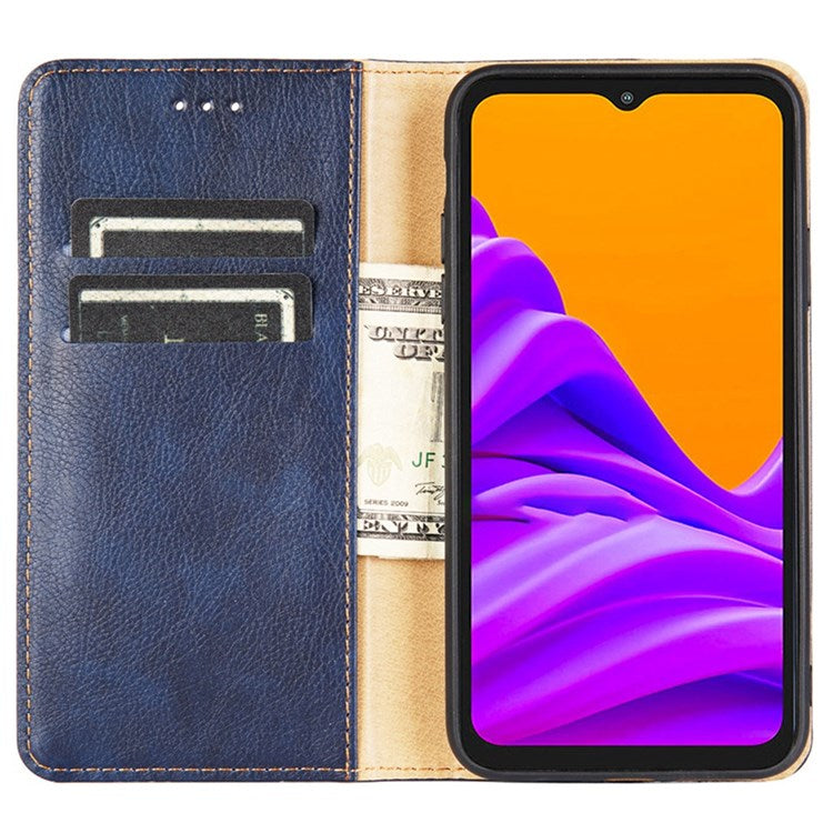 Magnetic Auto Closure Leather Phone Case for Oppo A57 4G / A57s 4G, Foldable Stand Wallet All-round Protective Shell - Rose Gold