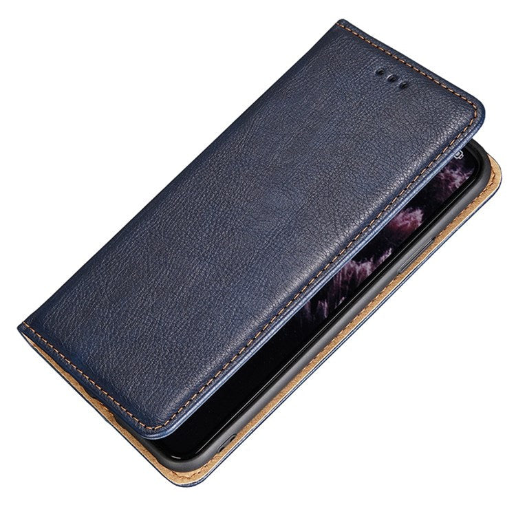 Magnetic Auto Closure Leather Phone Case for Oppo A57 4G / A57s 4G, Foldable Stand Wallet All-round Protective Shell - Rose Gold