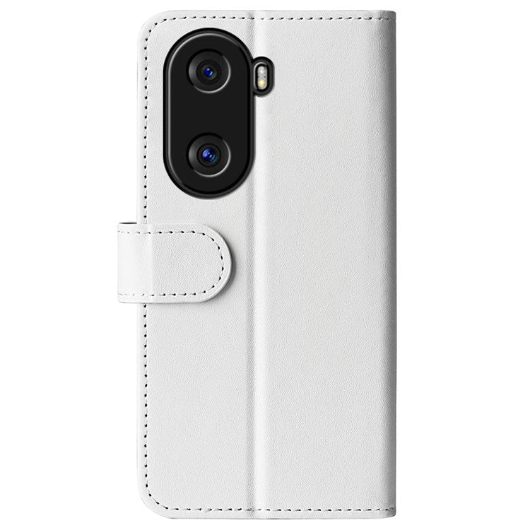 For Honor X40i 5G Shockproof Crazy Horse Texture Folio Flip Phone Case PU Leather Wallet Stand Protective Cover - White