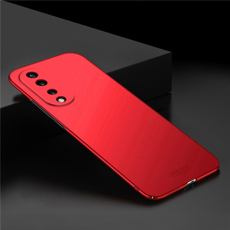 MOFI JK PC Series-1 Shield for Honor 70 Pro 5G Scratch-resistant Matte Hard PC Back Case Well-protected Phone Shell with Strap - Red
