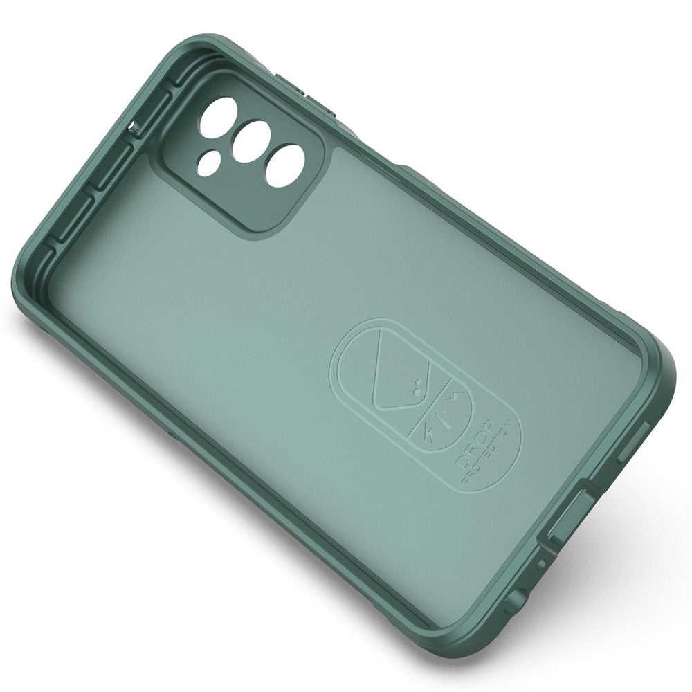For Samsung Galaxy M13 4G Precise Cutout Anti-drop Protective Phone Cover Rugged Back TPU Case - Green
