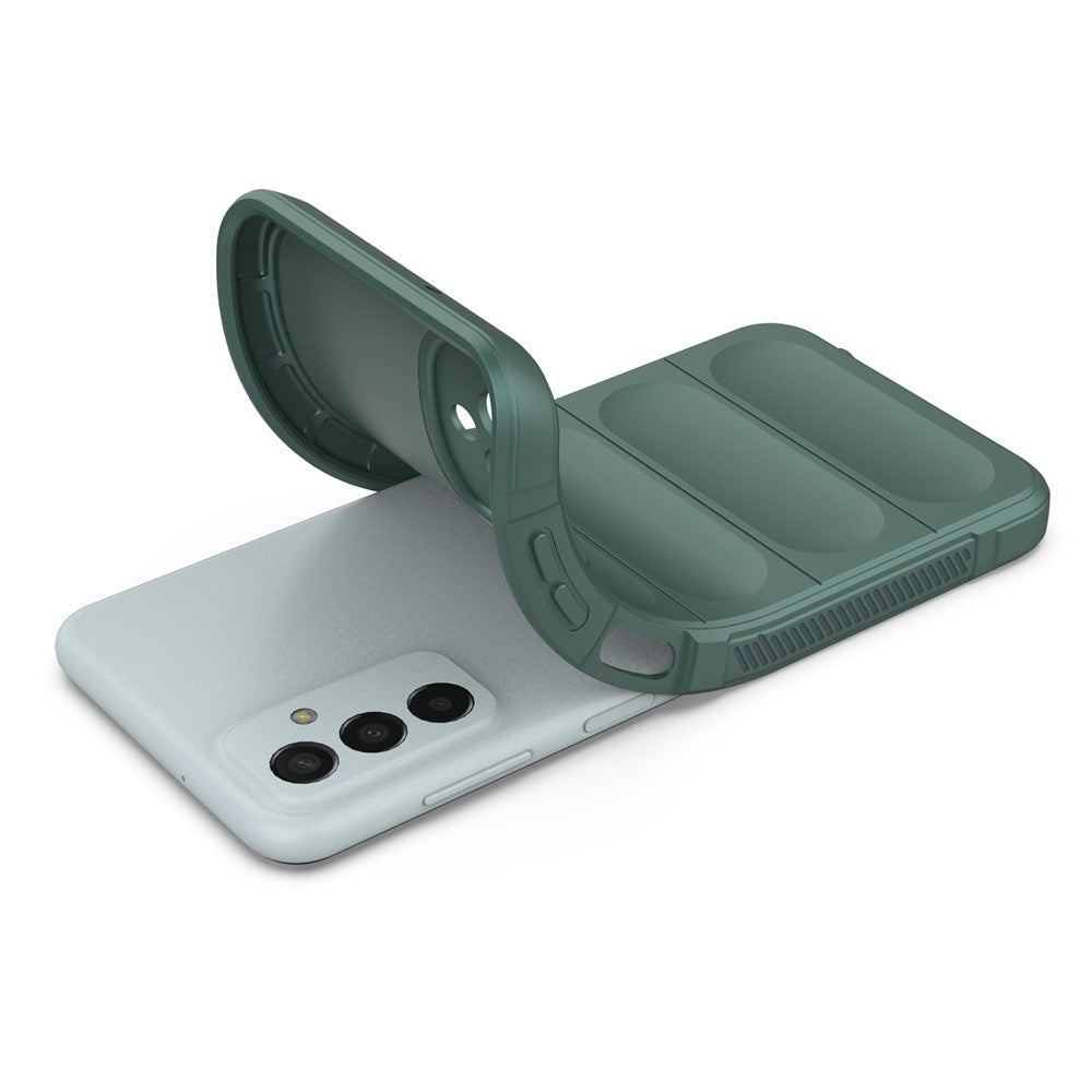 For Samsung Galaxy M13 4G Precise Cutout Anti-drop Protective Phone Cover Rugged Back TPU Case - Green
