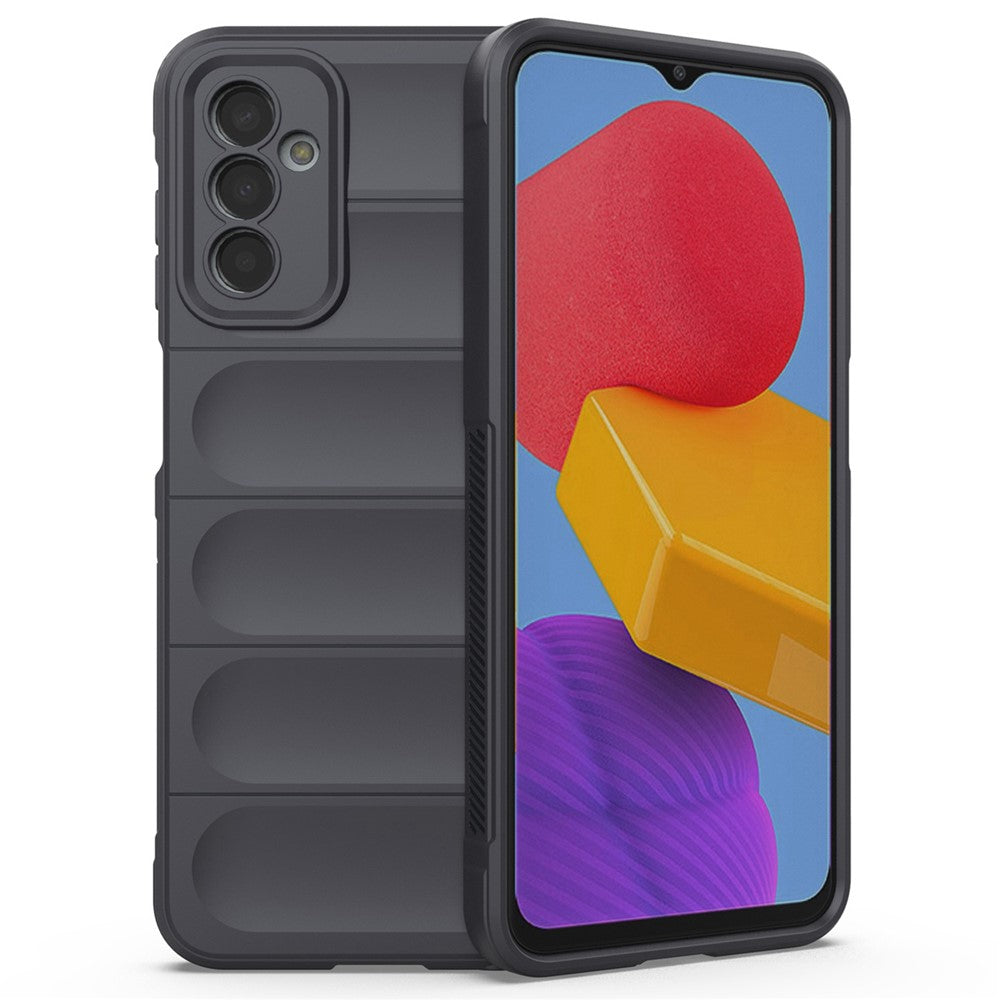 For Samsung Galaxy M13 4G Precise Cutout Anti-drop Protective Phone Cover Rugged Back TPU Case - Dark Grey