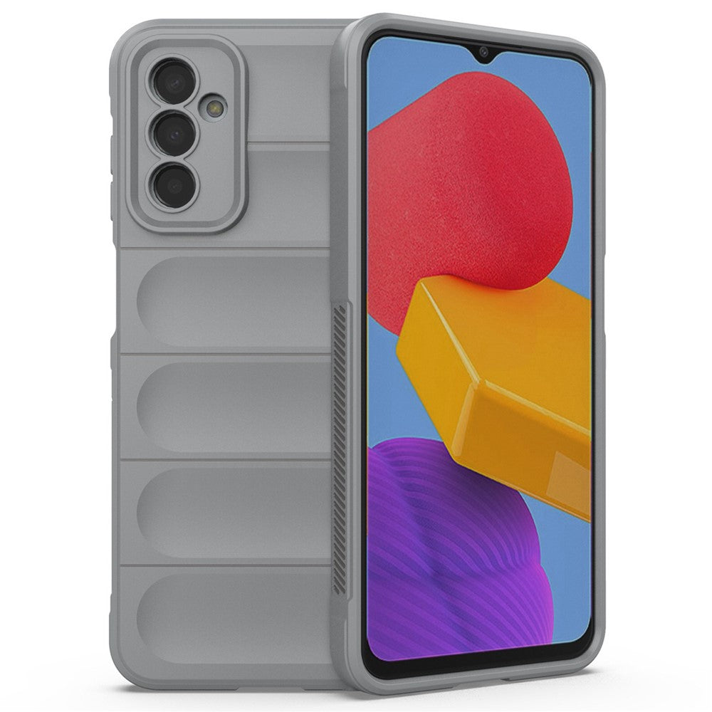 For Samsung Galaxy M13 4G Precise Cutout Anti-drop Protective Phone Cover Rugged Back TPU Case - Light Grey