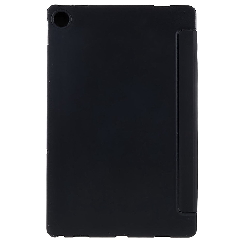 For Lenovo Tab M10 Plus (3rd Gen) / Xiaoxin Pad 2022 10.6 inch Light Thin Anti-wear PU Tablet Case Matte TPU Trifold Stand Cover - Black