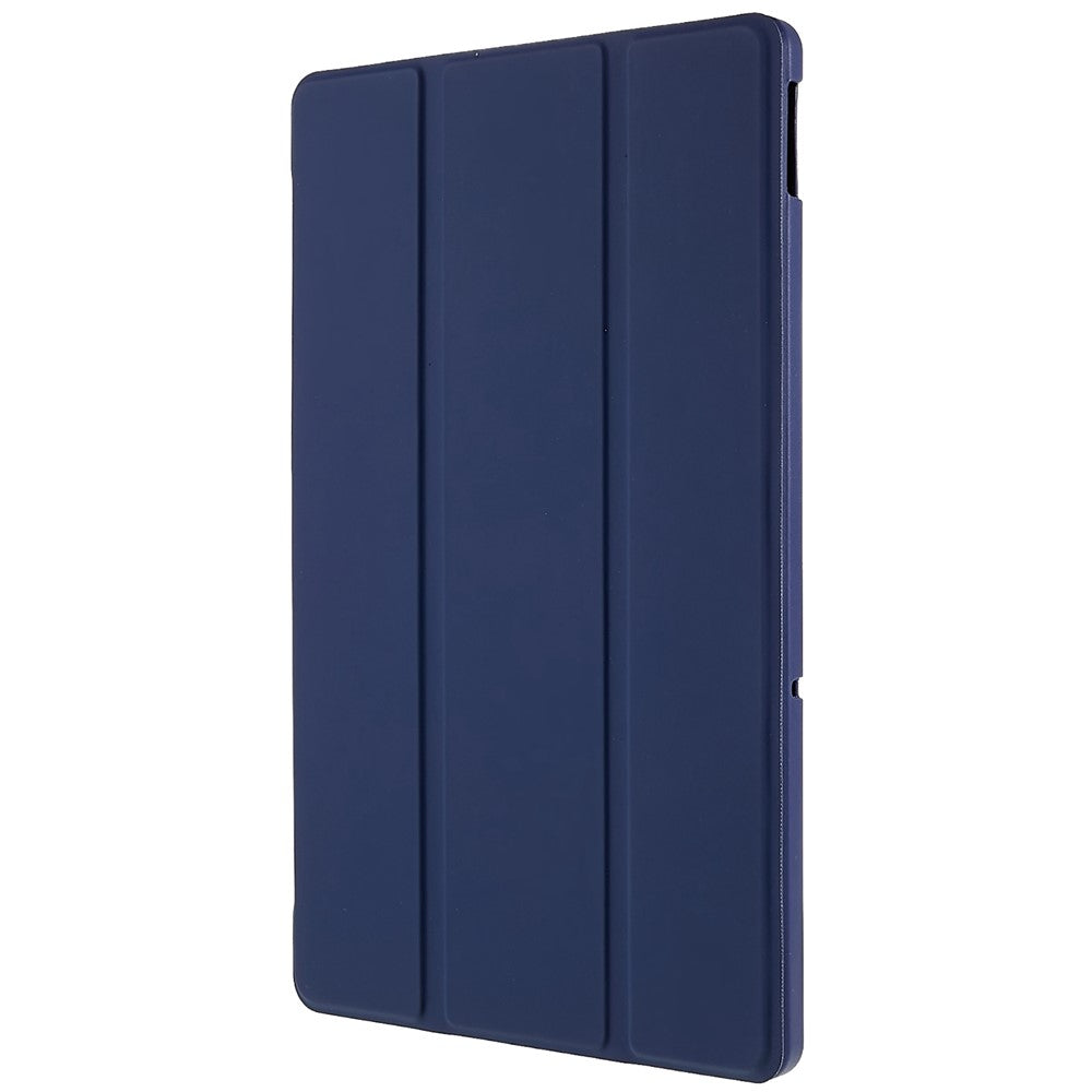 For Lenovo Tab M10 Plus (3rd Gen) / Xiaoxin Pad 2022 10.6 inch Light Thin Anti-wear PU Tablet Case Matte TPU Trifold Stand Cover - Dark Blue