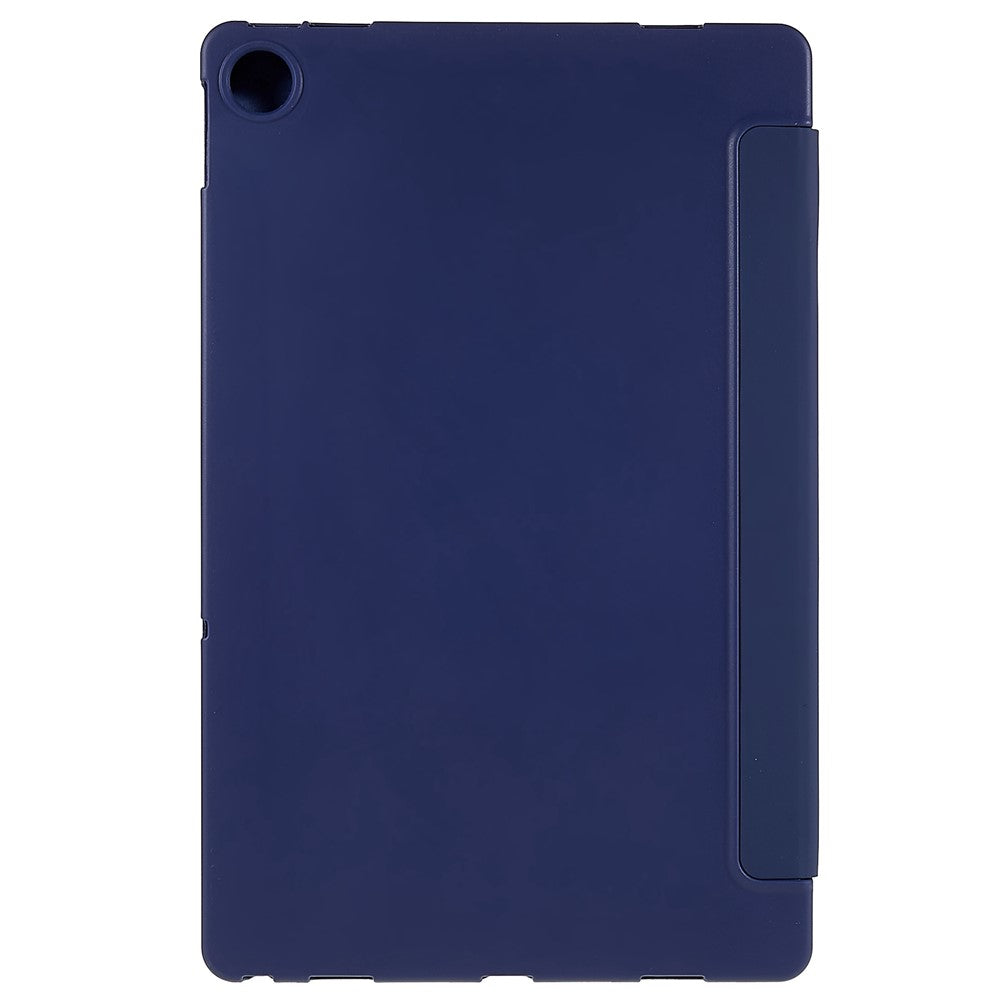 For Lenovo Tab M10 Plus (3rd Gen) / Xiaoxin Pad 2022 10.6 inch Light Thin Anti-wear PU Tablet Case Matte TPU Trifold Stand Cover - Dark Blue