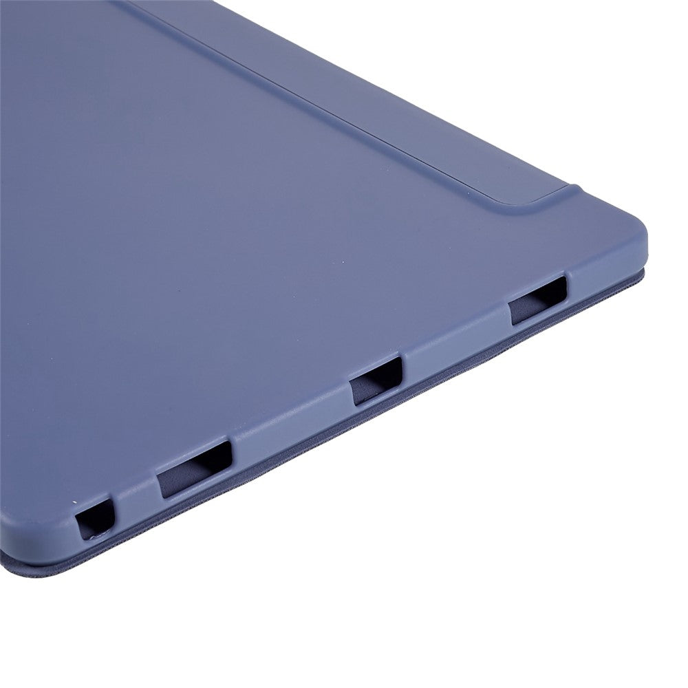 For Lenovo Tab M10 Plus (3rd Gen) / Xiaoxin Pad 2022 10.6 inch Light Thin Anti-wear PU Tablet Case Matte TPU Trifold Stand Cover - Baby Blue