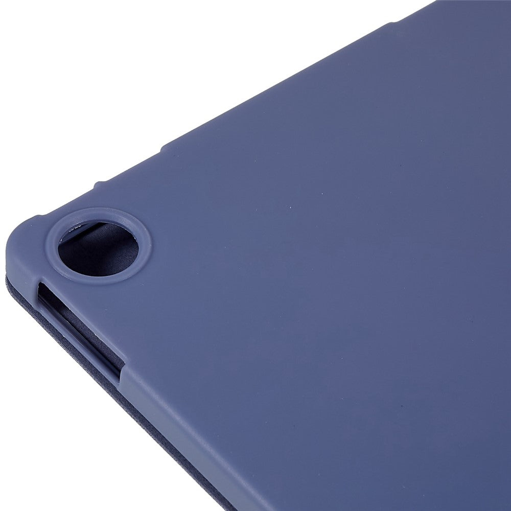 For Lenovo Tab M10 Plus (3rd Gen) / Xiaoxin Pad 2022 10.6 inch Light Thin Anti-wear PU Tablet Case Matte TPU Trifold Stand Cover - Baby Blue