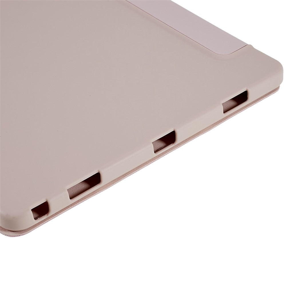 For Lenovo Tab M10 Plus (3rd Gen) / Xiaoxin Pad 2022 10.6 inch Light Thin Anti-wear PU Tablet Case Matte TPU Trifold Stand Cover - Rose Gold