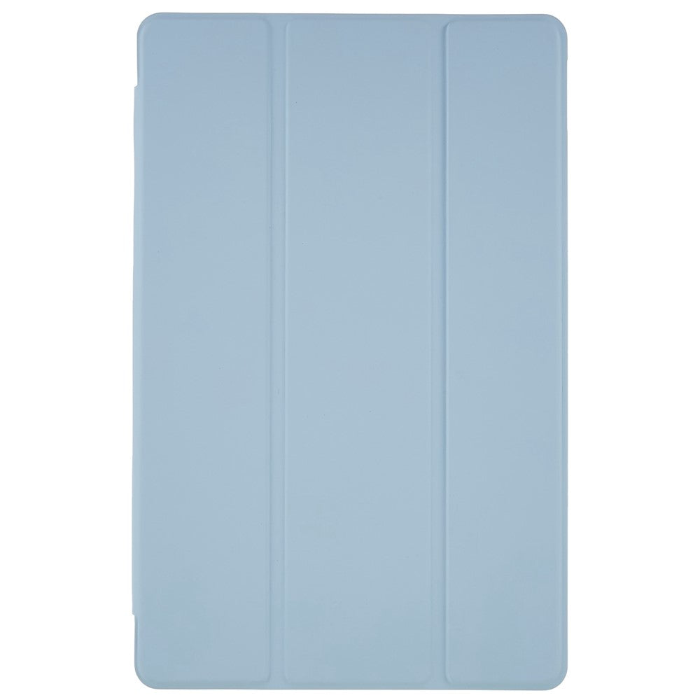 For Lenovo Tab M10 Plus (3rd Gen) / Xiaoxin Pad 2022 10.6 inch Light Thin Anti-wear PU Tablet Case Matte TPU Trifold Stand Cover - Sky Blue