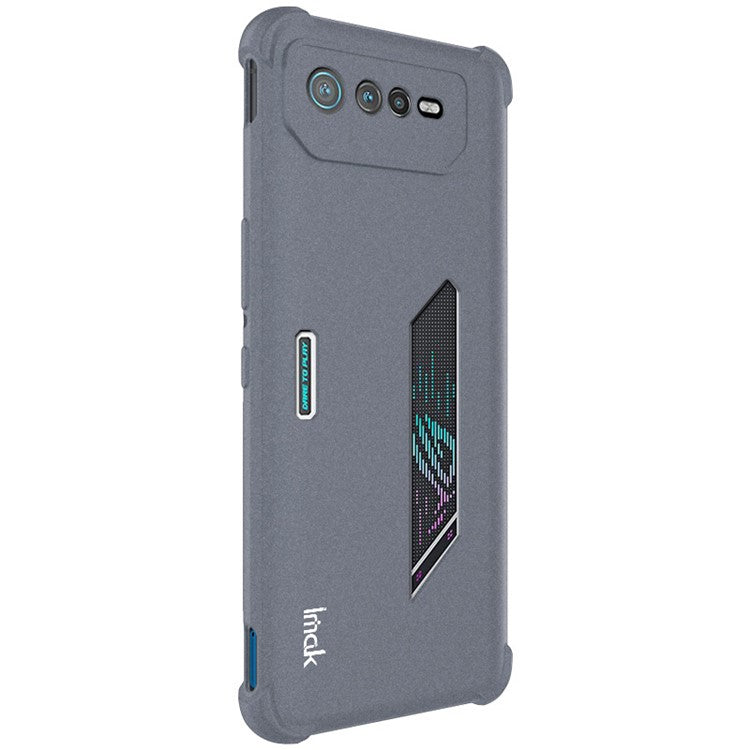 IMAK for Asus ROG Phone 6 5G Matte Texture Drop-proof Airbag TPU Wear-resistant Mobile Phone Case Shell - Grey