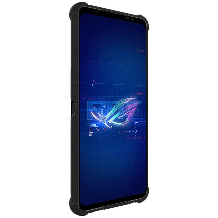 IMAK for Asus ROG Phone 6 5G Matte Texture Drop-proof Airbag TPU Wear-resistant Mobile Phone Case Shell - Black