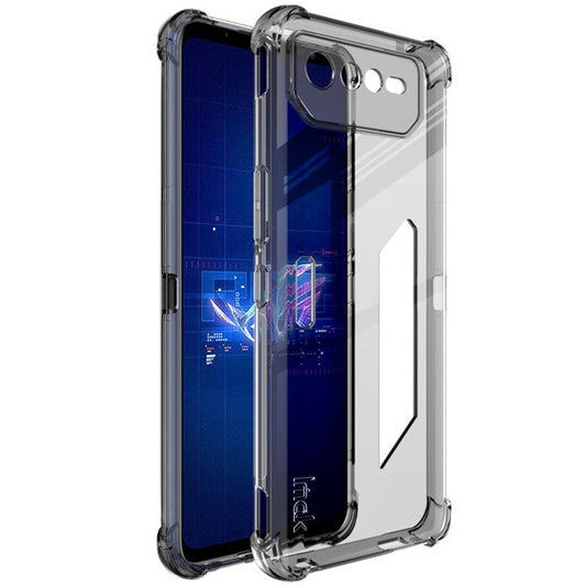 IMAK For Asus ROG Phone 6 5G Airbag Drop-proof Phone Case Wear-resistant Flexible TPU Cover - Transparent Black
