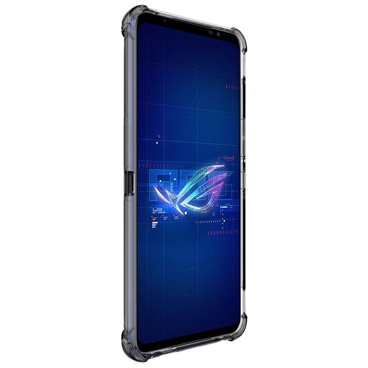 IMAK For Asus ROG Phone 6 5G Airbag Drop-proof Phone Case Wear-resistant Flexible TPU Cover - Transparent Black