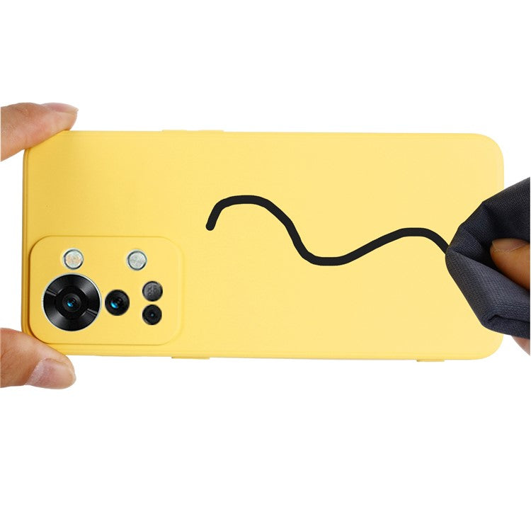 For OnePlus Nord 2T 5G Silicone Phone Case Drop-proof Bumper Cover Mobile Phone Protector - Yellow