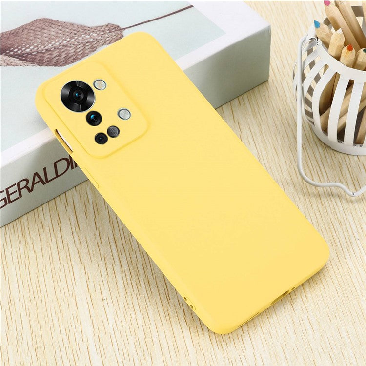 For OnePlus Nord 2T 5G Silicone Phone Case Drop-proof Bumper Cover Mobile Phone Protector - Yellow