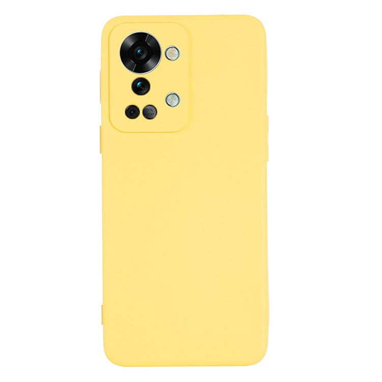 For OnePlus Nord 2T 5G Silicone Phone Case Drop-proof Bumper Cover Mobile Phone Protector - Yellow