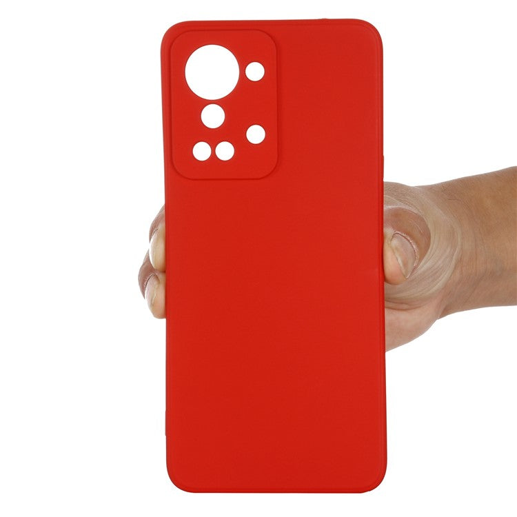 For OnePlus Nord 2T 5G Silicone Phone Case Drop-proof Bumper Cover Mobile Phone Protector - Red