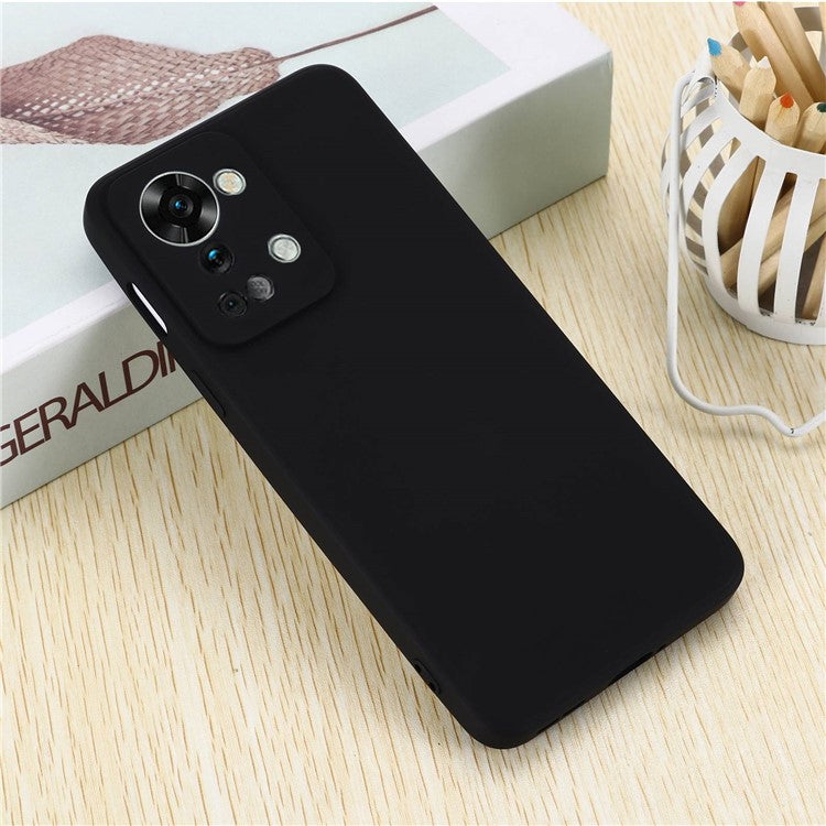 For OnePlus Nord 2T 5G Silicone Phone Case Drop-proof Bumper Cover Mobile Phone Protector - Black