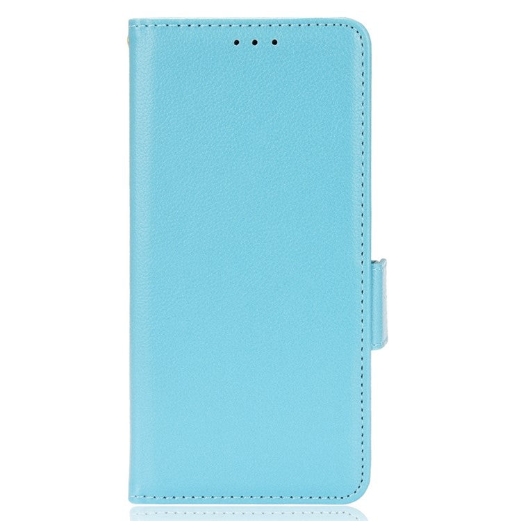 For Asus ROG Phone 6 5G / Phone 6 Pro 5G PU Leather Dual Magnetic Clasp Flip Cover Stand Feature Litchi Texture Wallet Purse Case - Baby Blue
