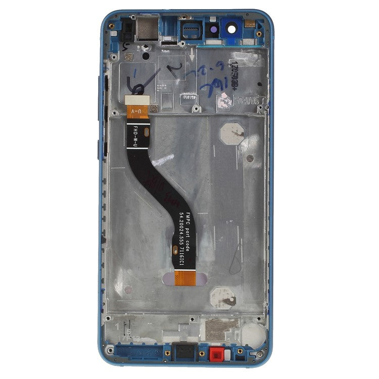 For Huawei P10 Lite Grade C LCD Screen and Digitizer Assembly + Frame Replacement Part (without Logo) - Blue